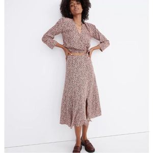NWT Madewell Seamed Midi Skirt in Cottage Garden